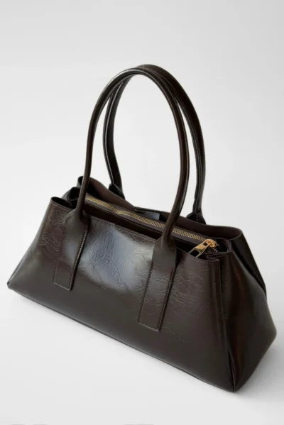 Monica Kadın Kahverengi El ve Omuz Çantası - Görsel 3