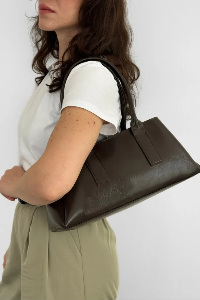 Monica Kadın Kahverengi El ve Omuz Çantası - Görsel 5