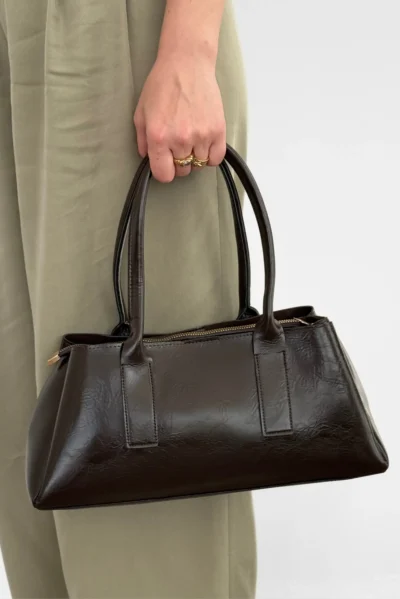 Monica Kadın Kahverengi El ve Omuz Çantası - Görsel 2