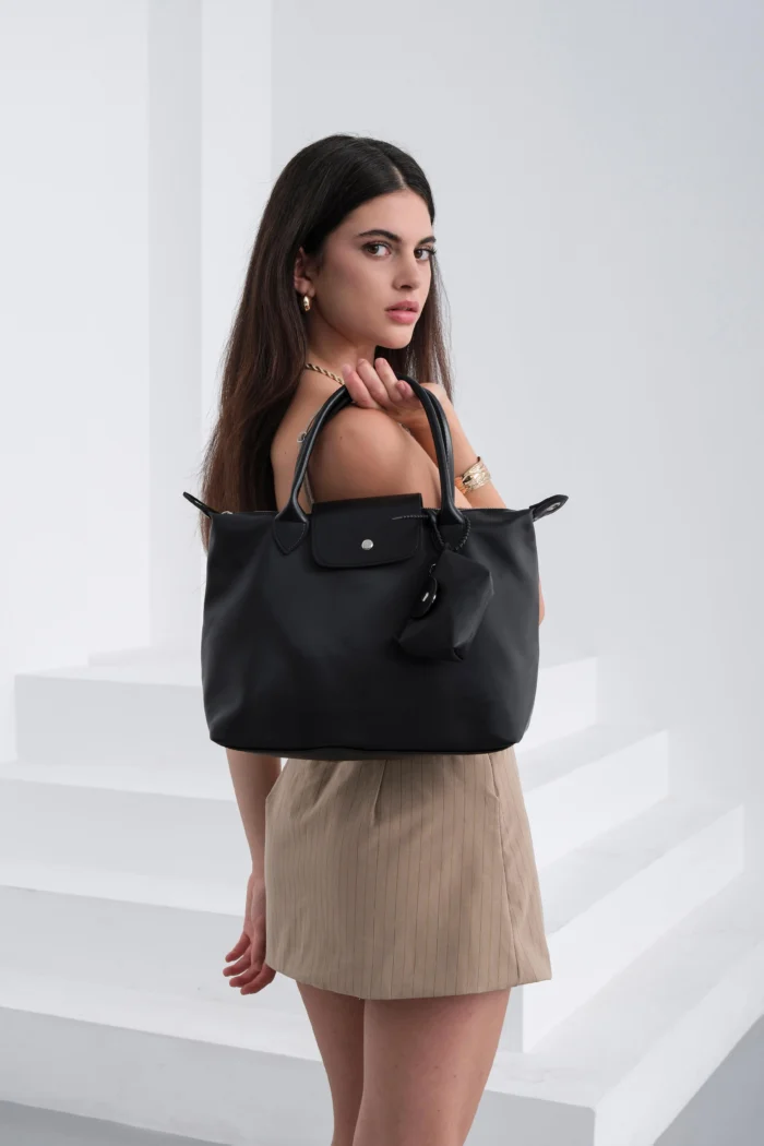 Nylo Charmlı El ve Omuz Tote Çanta - Görsel 2