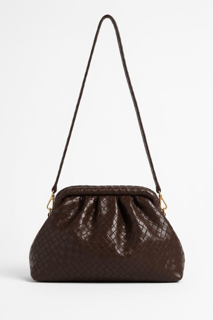 Örgü Detaylı Clutch El,Omuz ve Çapraz Çanta - Görsel 3