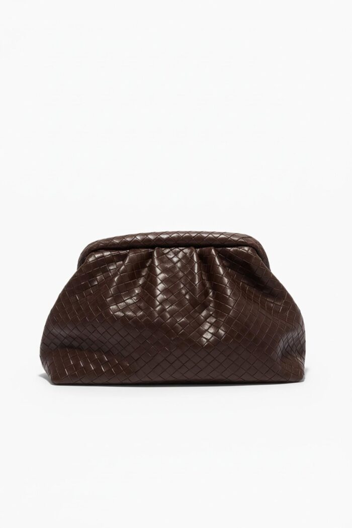 Örgü Detaylı Clutch El,Omuz ve Çapraz Çanta - Görsel 1