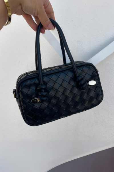 Botte Örgü Desenli El ve Omuz Çantası - Görsel 2