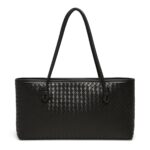 Örgü Dokulu Fermuarlı Tote El ve Omuz Çantası