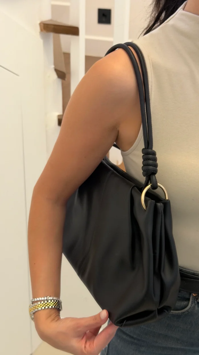 Büzgü Pili Detaylı Mary Kadın Kol ve Omuz Çanta - Görsel 2