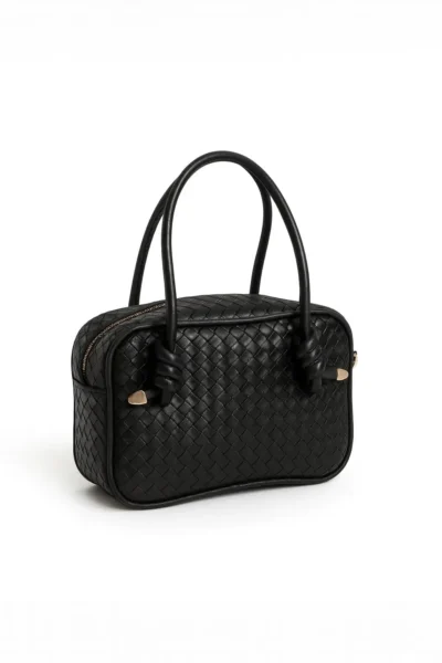 Botte Örgü Desenli El ve Omuz Çantası - Görsel 3